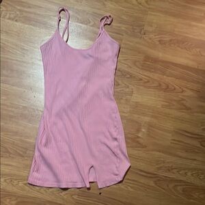 Pink Sleeveless Romper